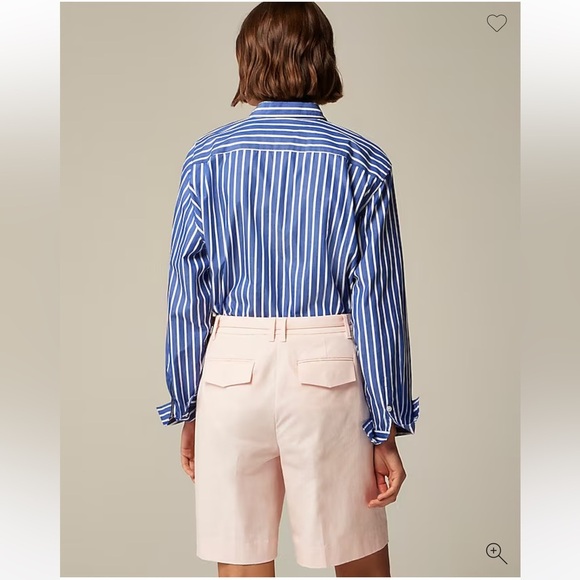 J Crew Pleated 9" trouser shorts cotton blend Size 22 Ladies Delicate Bloom NWT - Picture 3 of 11